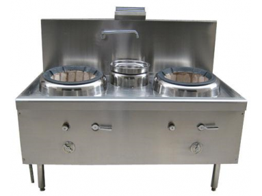 燃气双头单尾炒炉（可定制）